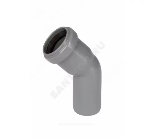 Отвод PP-H серый HT HTB Дн 32х45гр б/нап в/к Ostendorf 110120