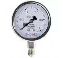 Манометр МД 90 радиальный Дк63мм 0-1,6 МПа кл.1,0 G1/4" глицерин ЭКОМЕРА МД90-63-G-1,6МПа