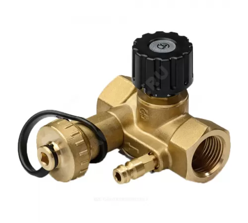 Клапан балансировочный ручной латунь 2013 Ду 20 G3/4" Ру16 Тмакс=120 оС ВР Kvs=2.5м3/ч с измерительными ниппелями EURO Aquasfera 2013-02