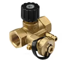 Клапан балансировочный ручной латунь 2013 Ду 32 G1 1/4" Ру16 Тмакс=120 оС ВР Kvs=6.3м3/ч с измерительными ниппелями EURO Aquasfera 2013-04