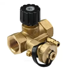 Клапан балансировочный ручной латунь 2013 Ду 15 G1/2" Ру16 Тмакс=120 оС ВР Kvs=1.6м3/ч с измерительными ниппелями EURO Aquasfera 2013-01