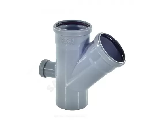 Крестовина PP-H 2-плоскостная правая и тыл серая Дн 110х110х50х45гр б/нап RTP (РосТурПласт) 36535