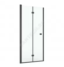 Дверь душевая Capital 900х1950мм прозрачное стекло профиль черный Roca M4509016M