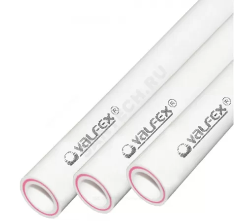 Труба PP-R белая арм стекловолокном Дн 32х5,4 Ру25 SDR6 Т<90С L=4м VALFEX 10106032 ..