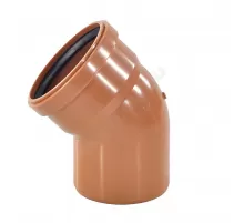 Отвод НПВХ коричневый Дн 110х45гр б/нап в/к Aquaviva AQVD103110
