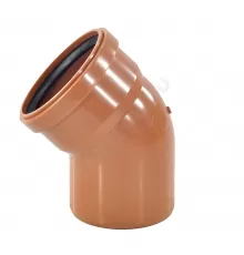 Отвод НПВХ коричневый Дн 110х45гр б/нап в/к Aquaviva AQVD103110