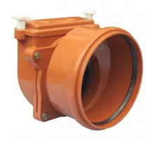 Клапан обратный канализационный коричневый Дн 200 б/нап с заслонкой из нерж стали, монтажным лючком HL 720.0