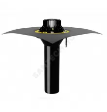 Воронка кровельная VMO/Н с вертикальным выпуском PP Дн 110 с листвоуловителем, битумным полотном, электрообогревом Fachmann 01.124