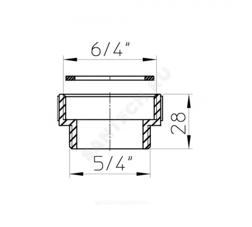 Кольцо PP с резьбой для перехода с 6/4" на 5/4" HL HL12.3