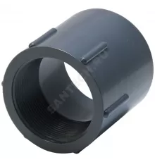 Муфта ПВХ Дн 20х1/2" Ру16 серая напорная ВР под клеевое соединение Aquaviva FTH020A