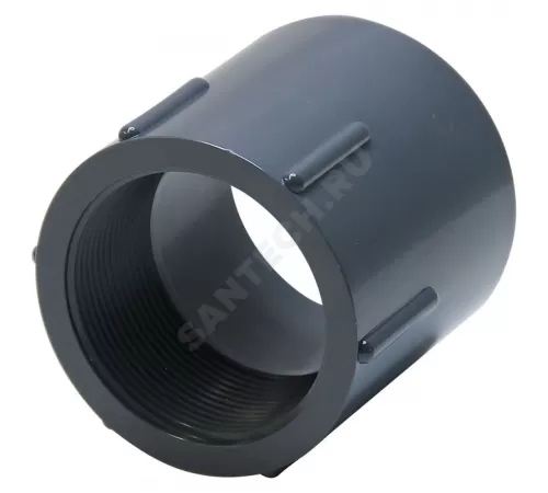 Муфта ПВХ Дн 20х1/2" Ру16 серая напорная ВР под клеевое соединение Aquaviva FTH020A