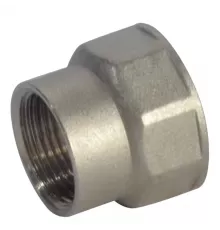 Муфта латунь никель переходная Ду 25х20 (1"х3/4") ВР/ВР RTP (РосТурПласт) 25173