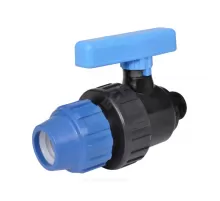 Кран шаровой компрессионный Дн 20х1/2" НР Ру10 RTP (РосТурПласт) 17449