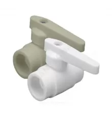 Кран шаровой PP-R серый Дн 40 внутренняя пайка RTP (РосТурПласт) 15816