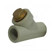 Фильтр PP-R сетчатый серый Дн 20х45гр внутренняя пайка RTP (РосТурПласт) 32626