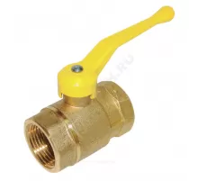 Кран шаровой латунь газ 11б27п4 Ду 25 Ру16 ВР полнопроходной рычаг Цветлит ZW10106