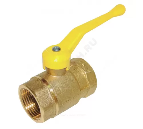 Кран шаровой латунь газ 11б27п4 Ду 25 Ру16 ВР полнопроходной рычаг Цветлит ZW10106