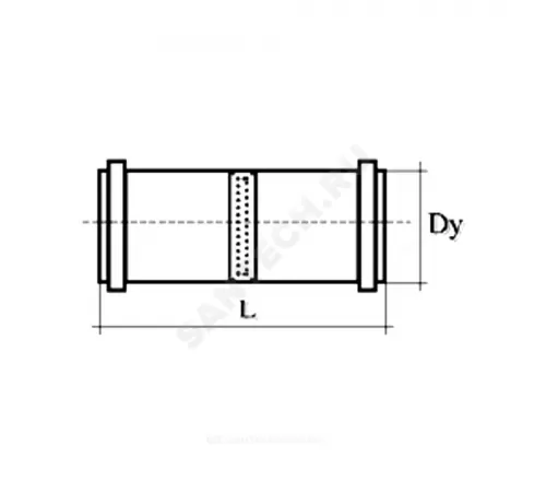 Муфта НПВХ двухраструбная коричневая Дн 110 б/нап в/к Хемкор 2491101