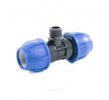 Тройник компрессионный ПЭ Дн 25х1/2"х25 НР Ру16 RTP (РосТурПласт) 11618