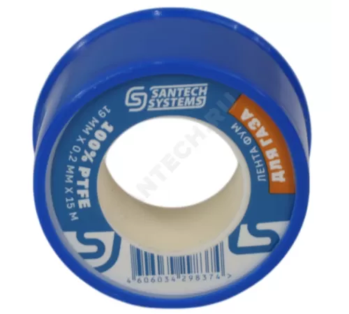 Лента ФУМ PTFE 19ммх0,2ммх15м катушка среда: газ SantechSystems