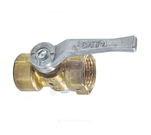 Кран для манометра 3-ходовой латунь 11б38бк/11б18бк Ду 15 Ру16 ВР G1/2" с рукояткой без фланца ВИПРА 3.04 00-01
