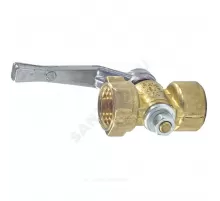 Кран для манометра 3-ходовой латунь 11б38бк/11б18бк Ду 15 Ру16 ВР G1/2" с рукояткой без фланца ВИПРА 3.04 00-01