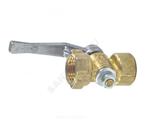 Кран для манометра 3-ходовой латунь 11б38бк/11б18бк Ду 15 Ру16 ВР G1/2" с рукояткой без фланца ВИПРА 3.04 00-01