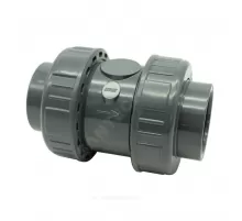 Клапан ПВХ обратный Дн 63 Ру16 серый напорная под клеевое соединение Aquaviva SHV063