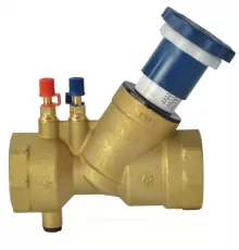 Клапан балансировочный ручной латунь Ду 50 G2" Ру25 Тмакс=110 оС ВР Kvs=38м3/ч с измерительными ниппелями OR 0621.050