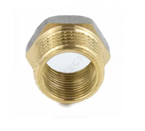 Футорка латунь никель Ду 50х25 (2"х1") НР/ВР 9024 ГОСТ 32585-2013 Aquasfera 9024-13