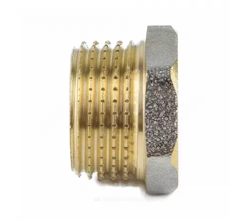 Футорка латунь никель Ду 50х25 (2"х1") НР/ВР 9024 ГОСТ 32585-2013 Aquasfera 9024-13