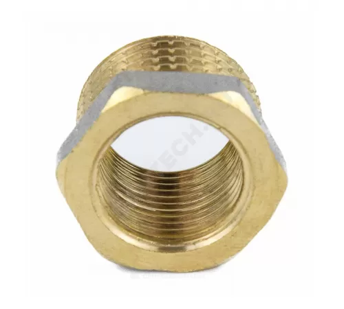 Футорка латунь никель Ду 50х25 (2"х1") НР/ВР 9024 ГОСТ 32585-2013 Aquasfera 9024-13