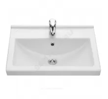 Умывальник подвесной Визит 55 1 отверстие под смеситель по центру с переливом белый Santeri 1.3115.3.S00.11B.0