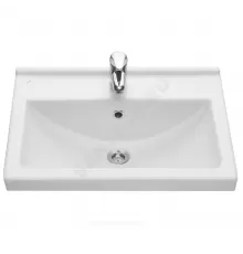 Умывальник подвесной Визит 55 1 отверстие под смеситель по центру с переливом белый Santeri 1.3115.3.S00.11B.0
