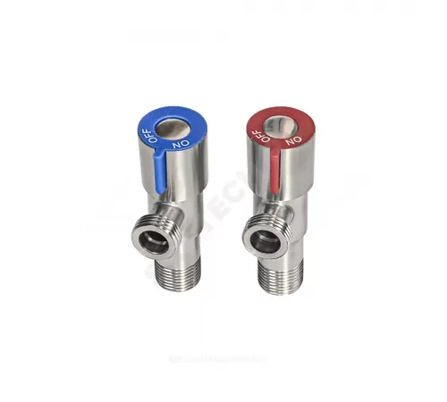 Комплект кранов бытовых угловых G1/2" Ру10 НР флажок керамическая кран-букса с отражателем RM-L ATS-1212-2