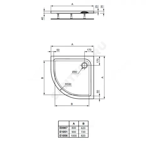 Опора для душевого поддона Ideal Standard K712667