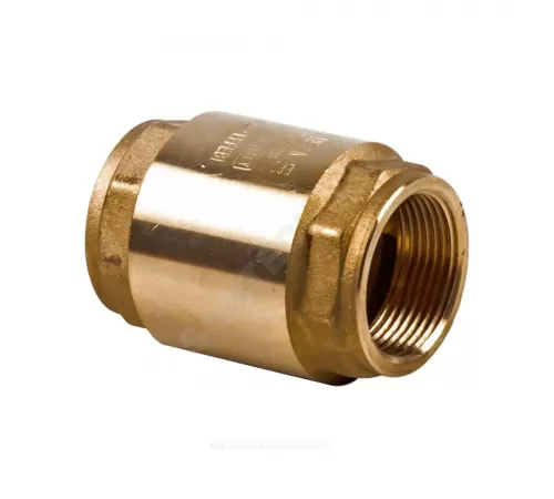 Клапан обратный латунь осевой NRV EF Ду 15 Ру25 Тмакс=110 оС ВР 1/2" диск пластик шток пластик Danfoss 065B8224