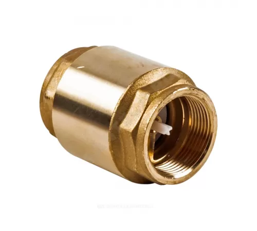 Клапан обратный латунь осевой NRV EF Ду 15 Ру25 Тмакс=110 оС ВР 1/2" диск пластик шток пластик Danfoss 065B8224