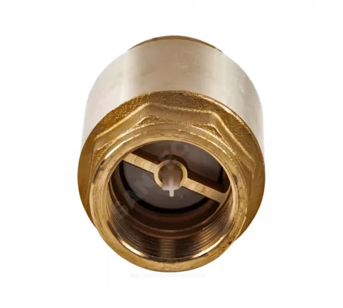 Клапан обратный латунь осевой NRV EF Ду 15 Ру25 Тмакс=110 оС ВР 1/2" диск пластик шток пластик Danfoss 065B8224