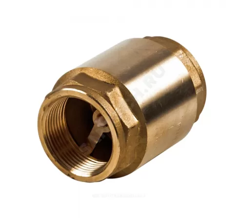 Клапан обратный латунь осевой NRV EF Ду 15 Ру25 Тмакс=110 оС ВР 1/2" диск пластик шток пластик Danfoss 065B8224