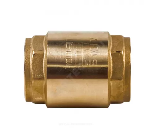 Клапан обратный латунь осевой NRV EF Ду 15 Ру25 Тмакс=110 оС ВР 1/2" диск пластик шток пластик Danfoss 065B8224