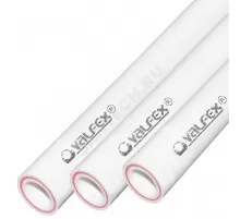 Труба PP-R белая арм стекловолокном Дн 20х2,8 Ру20 SDR7,4 Т<90С L=2м VALFEX 101050202 ..