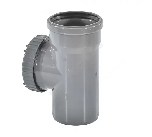 Ревизия НПВХ серая Дн 110 б/нап в комплекте с крышкой ТУ 6-49-33-92 Агригазполимер