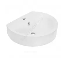 Умывальник подвесной Best 55 1 отверстие под смеситель по центру белый Sanita Luxe WB.PD/Best/55-C/WHT.G/S1