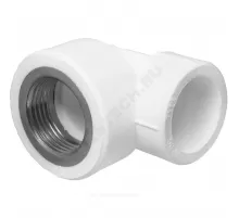 Угольник PP-R комбинированный белый Дн 25х3/4" ВР PRO VALFEX 10125025-PRO