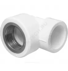 Угольник PP-R комбинированный белый Дн 32х1" ВР PRO VALFEX 10125032-PRO