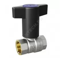 Кран шаровой латунь никель Pride Ду 15 Ру40 ВР с Т-рукояткой синей аналог 11б27п1 LD 47.340.15 B