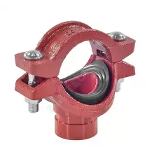 Отвод (седелка) под муфту грувлок XGQT04G Ду100х65 (Дн114х76) Ру20 LEDE