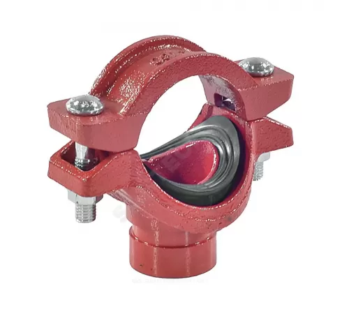 Отвод (седелка) под муфту грувлок XGQT04G Ду100х65 (Дн114х76) Ру20 LEDE