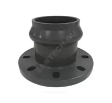 Патрубок НПВХ SDR26 Дн 110х100 Ру10 серый напорный раструбный под соединение с уплотнительным кольцом фланец НПВХ Aquaviva AQV107110